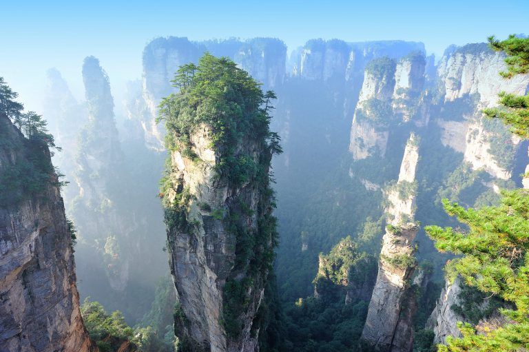 Zhangjiajie National Forest Park Zhangjiajie National Forest Park is located Wulingyuan Scenic Zone in the northwest of Hunan ProvinceIs Chinas first national forest park